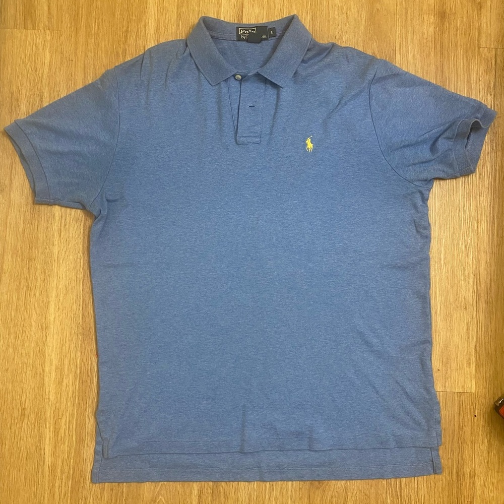 Polo by Ralph Lauren Men's Polo in Heathered Blue